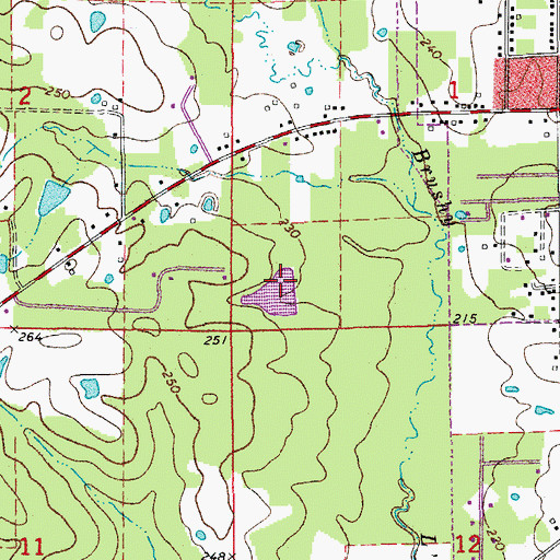 Topographic Map of Township of Pennington, AR