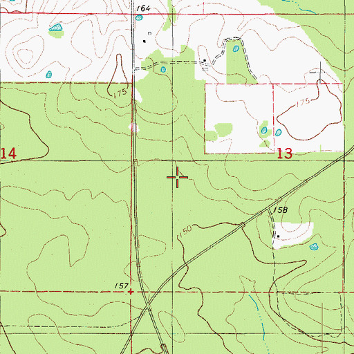 Topographic Map of Township of Sumpter, AR