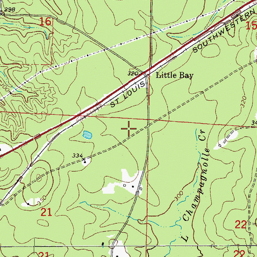 Topographic Map of Township of Caswell (historical), AR