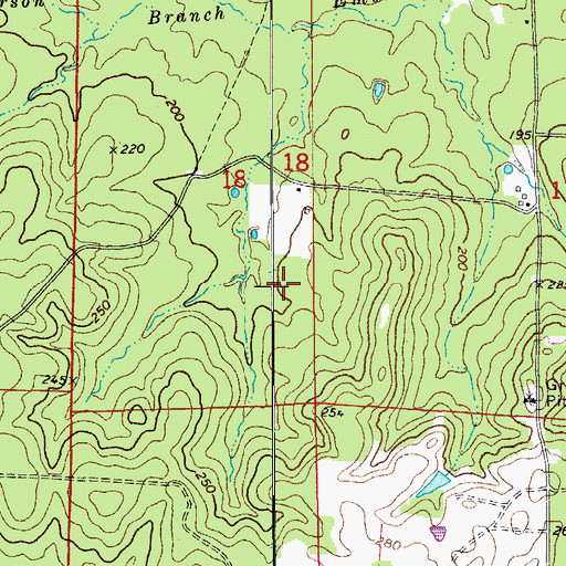 Topographic Map of Township of Dallas (historical), AR