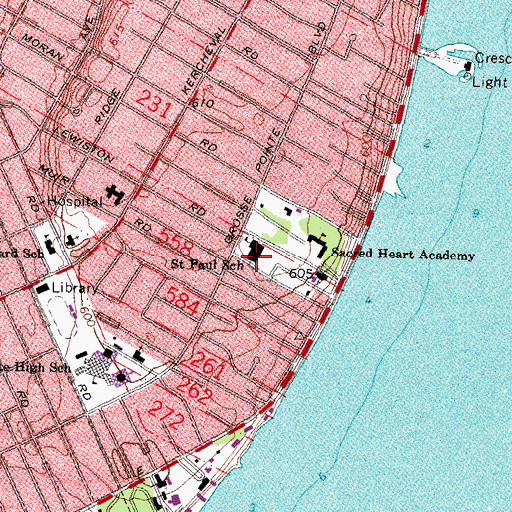 Topographic Map of Saint Paul School, MI
