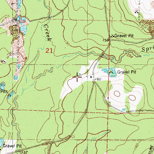 Topographic Map of Township of Franklin (historical), AR
