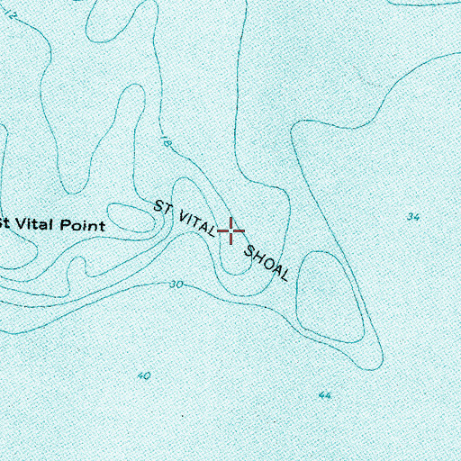 Topographic Map of Saint Vital Shoal, MI