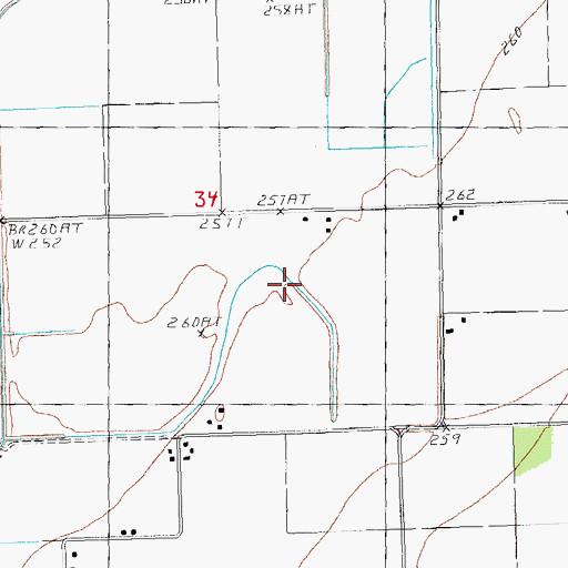 Topographic Map of Township of Blue Cane (historical), AR
