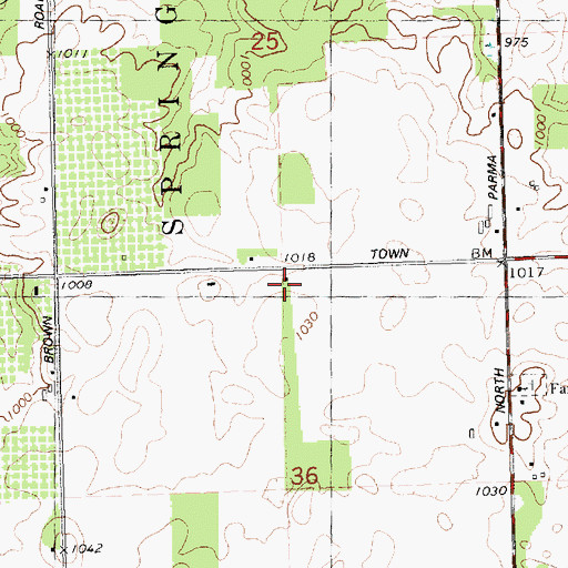 Topographic Map of Salisbury School, MI