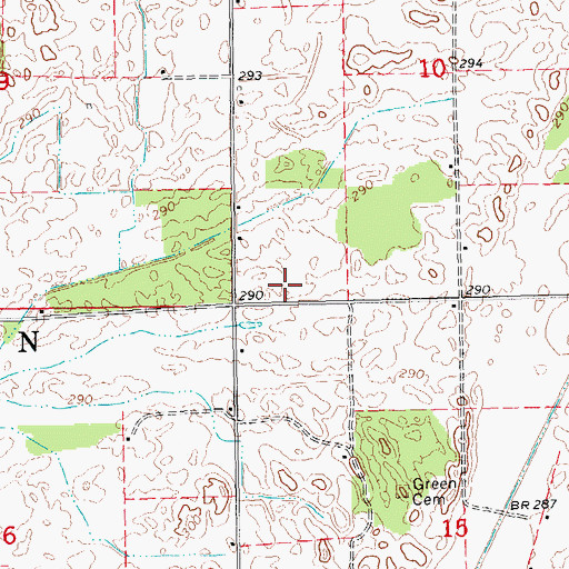 Topographic Map of Township of Brown (historical), AR