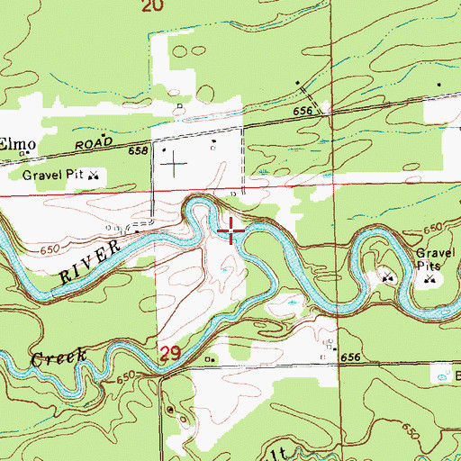 Topographic Map of Salt Creek, MI