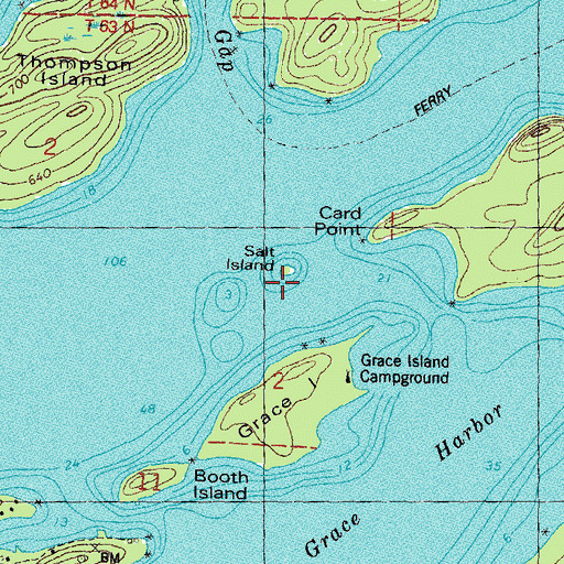 Topographic Map of Salt Island, MI