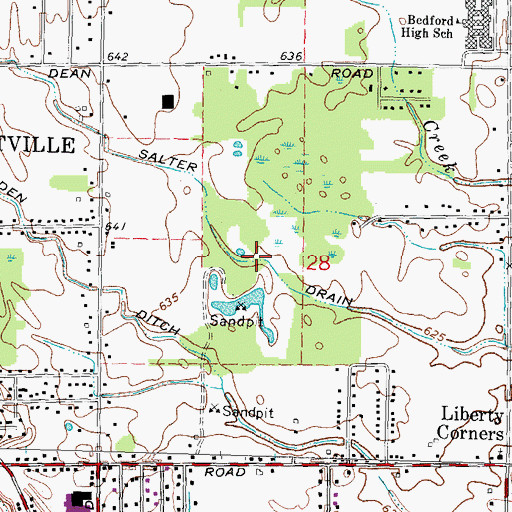 Topographic Map of Salter Drain, MI