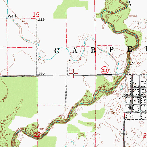 Topographic Map of Township of Carpenter (historical), AR
