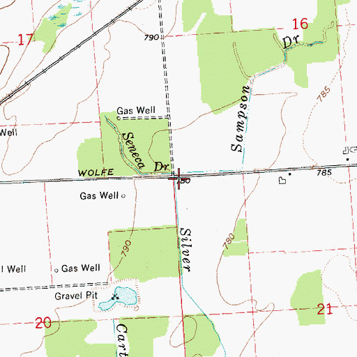 Topographic Map of Sampson Drain, MI