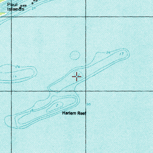 Topographic Map of San Antonio Reef, MI