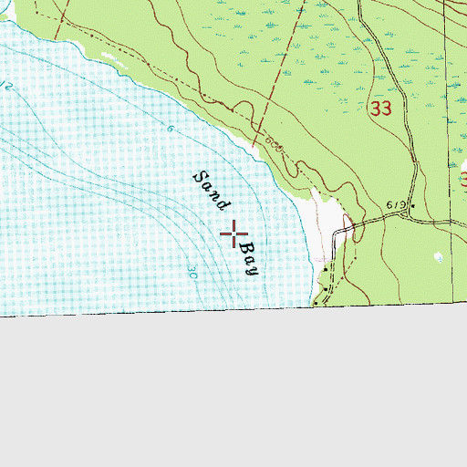 Topographic Map of Sand Bay, MI