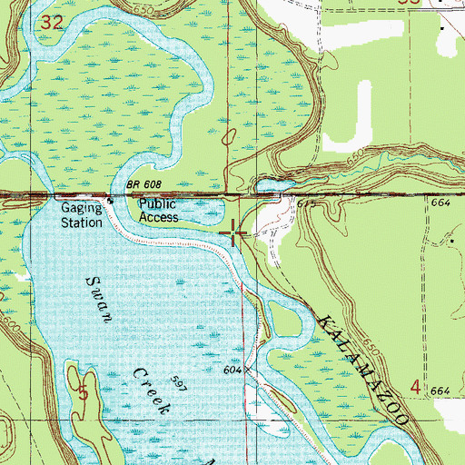 Topographic Map of Sand Creek, MI