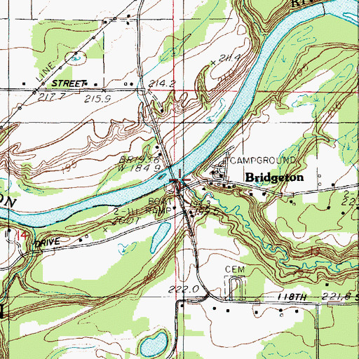 Topographic Map of Sand Creek, MI
