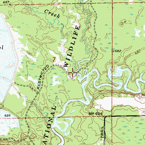 Topographic Map of Sand Creek, MI