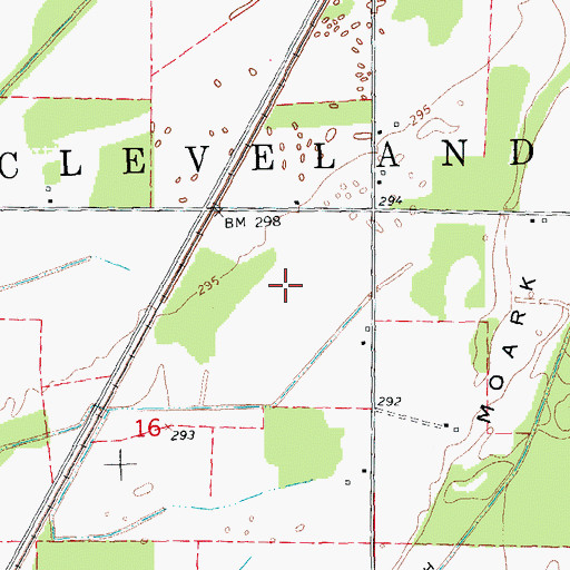 Topographic Map of Township of Cleveland (historical), AR