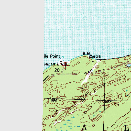 Topographic Map of Sand Hills Lighthouse, MI