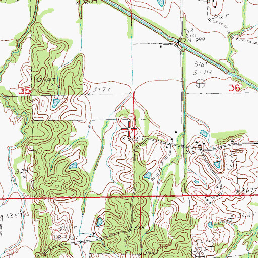 Topographic Map of Township of Johnson, AR