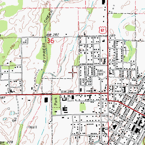 Topographic Map of Township of Kilgore (historical), AR