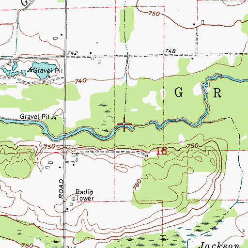 Topographic Map of Sanilac Huron Creek, MI