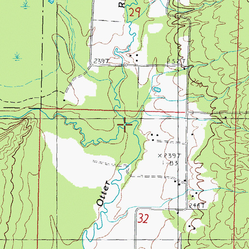 Topographic Map of Sante River, MI