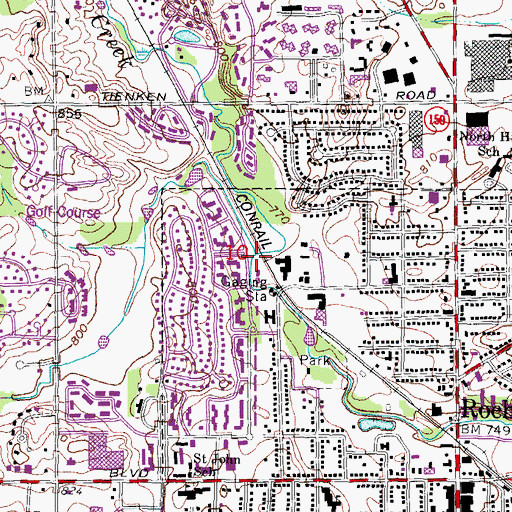 Topographic Map of Sargent Creek, MI