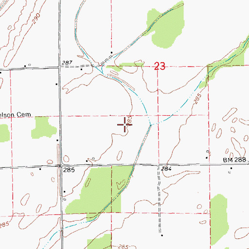 Topographic Map of Township of Nelson, AR