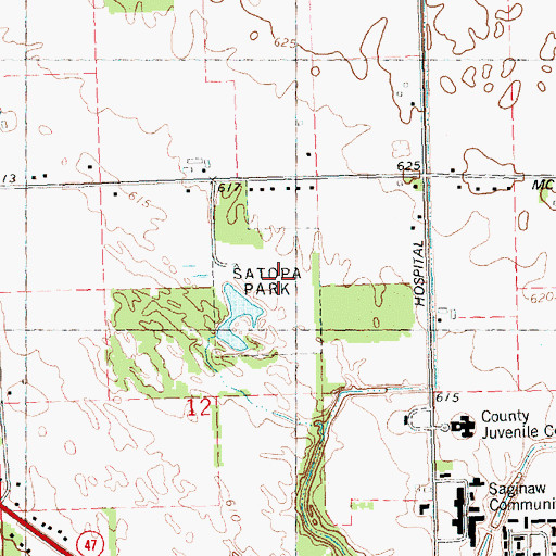Topographic Map of Harvey Randall Wickes Recreation Area, MI