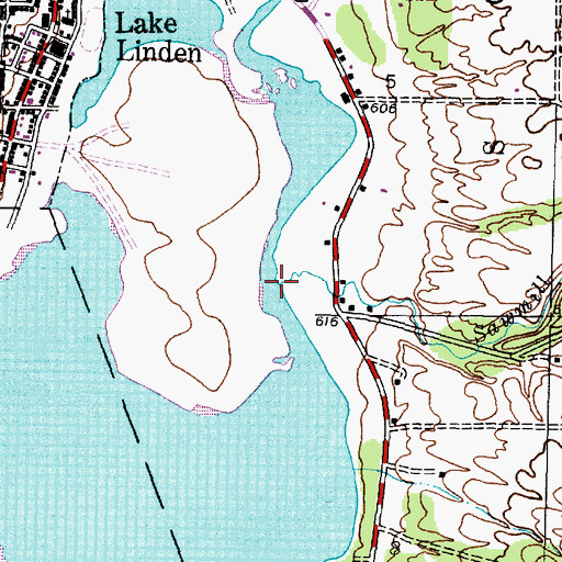 Topographic Map of Sawmill Creek, MI