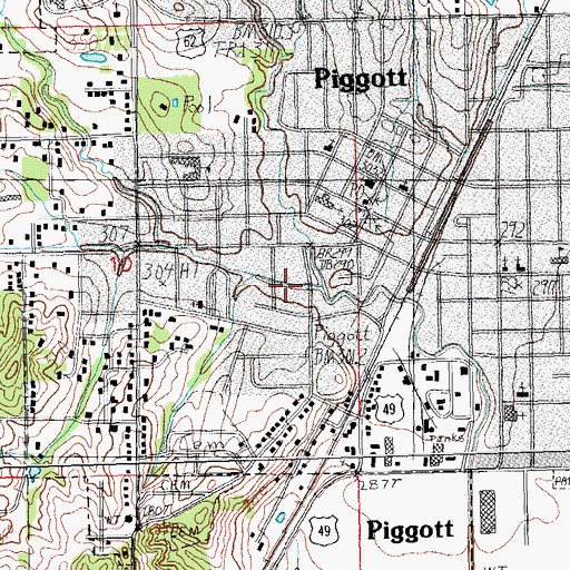 Topographic Map of Township of Saint Francis (historical), AR