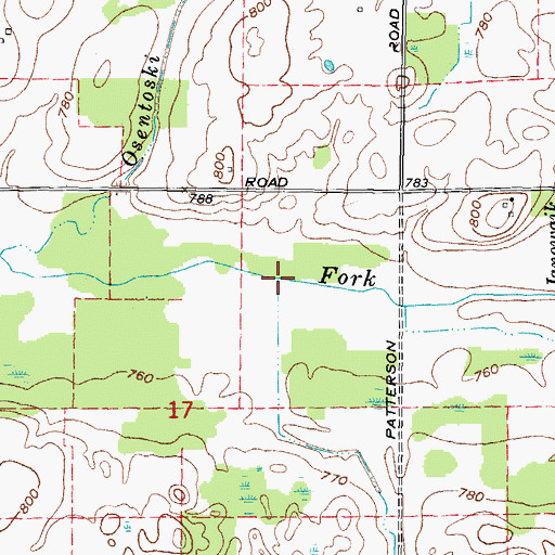 Topographic Map of Schiestel Drain, MI