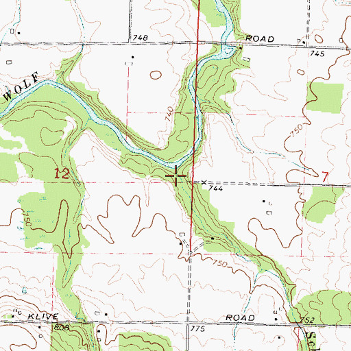 Topographic Map of Schmitt Creek, MI