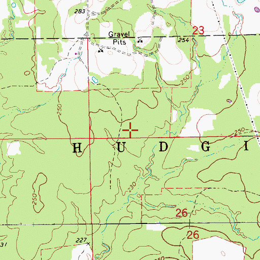 Topographic Map of Township of Hudgin, AR