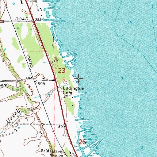 Topographic Map of Schmucker Creek, MI