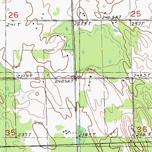 Topographic Map of School 1, MI