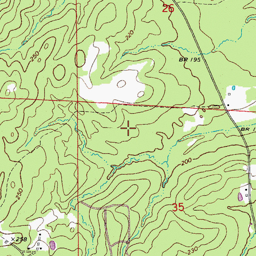 Topographic Map of Township of Kingsland, AR