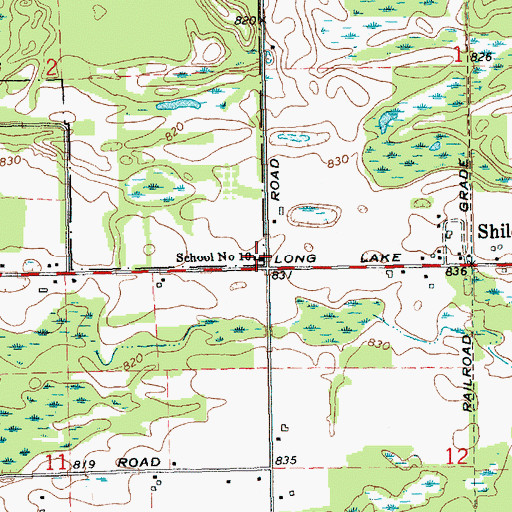 Topographic Map of School Number 10, MI