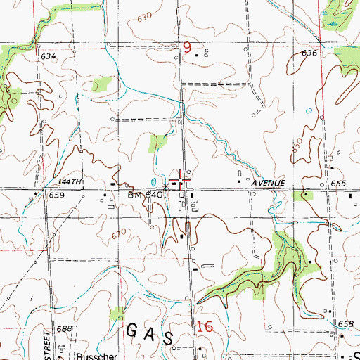 Topographic Map of School Number 3, MI