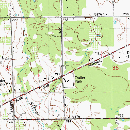 Topographic Map of School Number 4, MI