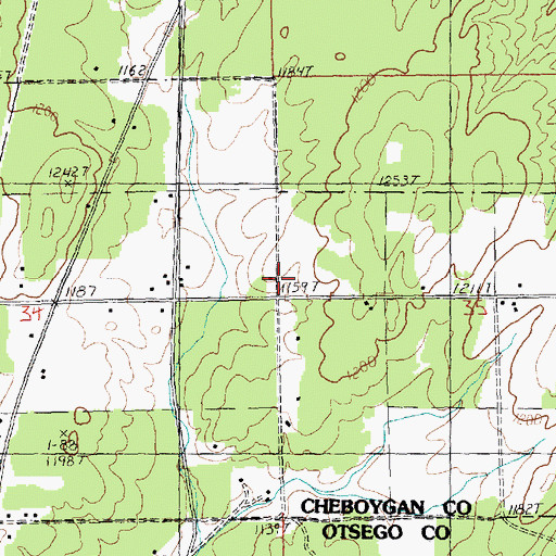 Topographic Map of School Number 4, MI