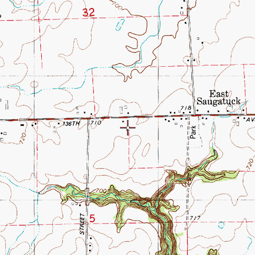 Topographic Map of School Number 7, MI