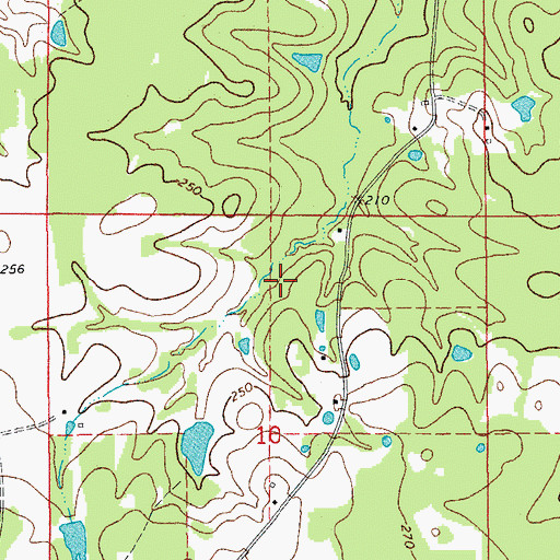 Topographic Map of Township of Redland, AR