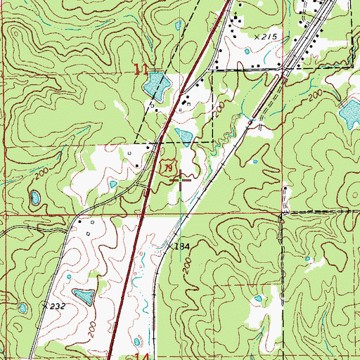 Topographic Map of Township of Rison, AR