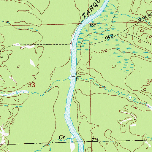 Topographic Map of Schouts Creek, MI