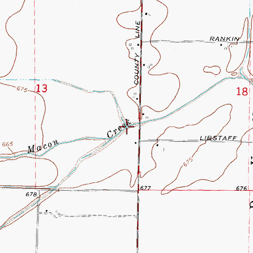Topographic Map of Schreeder Brook, MI