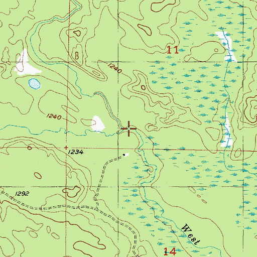 Topographic Map of Schwartz Creek, MI