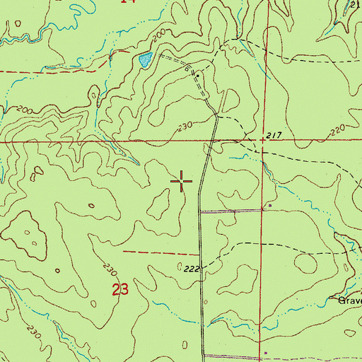 Topographic Map of Township of Saline, AR