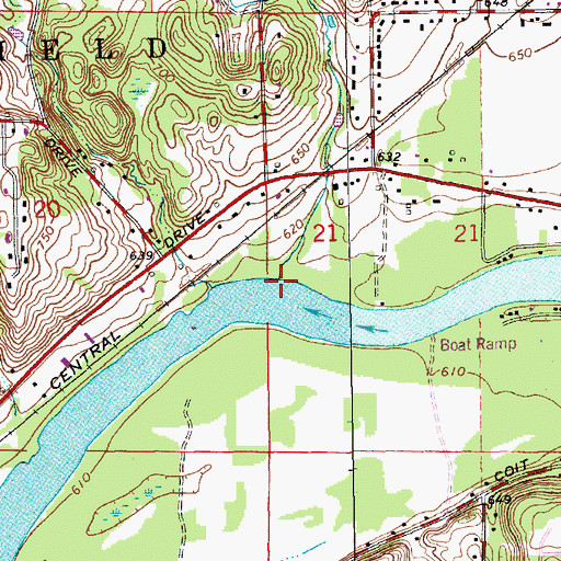 Topographic Map of Scott Creek, MI