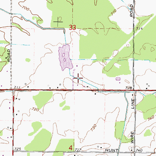 Topographic Map of Scott Drain, MI
